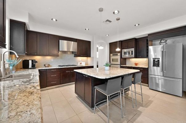 Interior, Kitchen, Pendant Lights, Recessed Lighting, Stainless Steel Appliances
