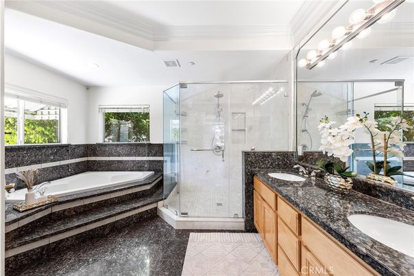 Bathroom, Dual Sink Vanities, Glass Shower, Interior