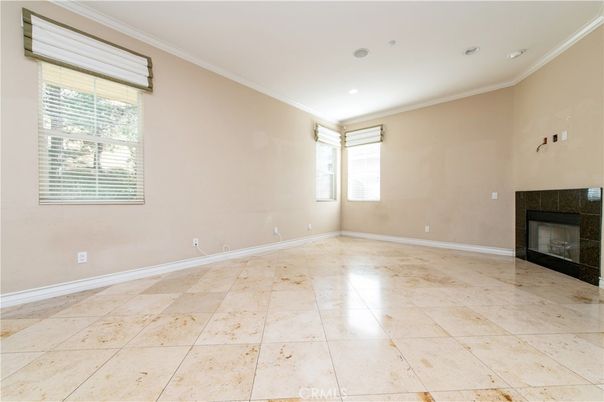 Empty room, Fireplace, Interior, Recessed Lighting