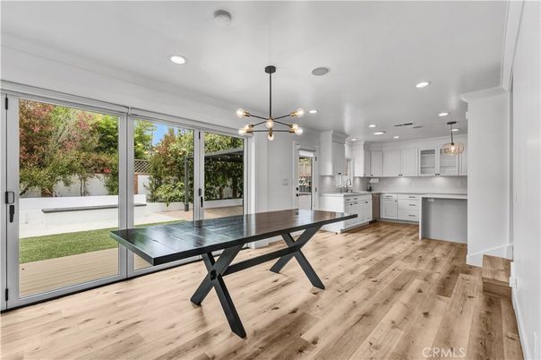 Game Room, Interior, Kitchen, Pendant Lights, Recessed Lighting, Wood Texture Flooring