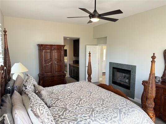 Bedroom, Fireplace, Interior