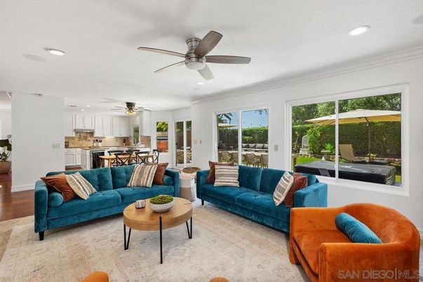 Dining room, Interior, Kitchen, Living room, Recessed Lighting, Stainless Steel Appliances, Wood Texture Flooring