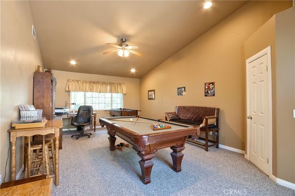 Billiard Table, Game Room, Home Office, Interior, Recessed Lighting