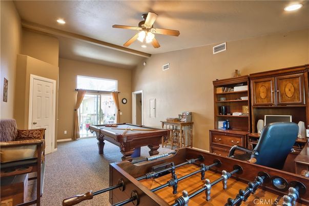 Billiard Table, Game Room, Home Office, Interior, Recessed Lighting