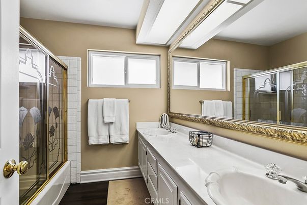 Bathroom, Dual Sink Vanities, Glass Shower, Interior