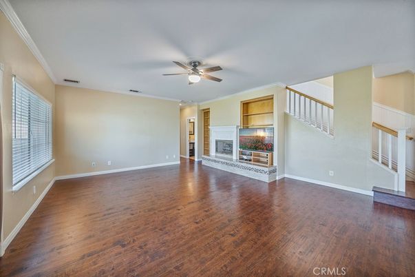 Empty room, Fireplace, Interior, Wood Texture Flooring