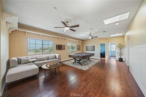 Billiard Table, Game Room, Interior, Living room, Recessed Lighting, Wood Texture Flooring