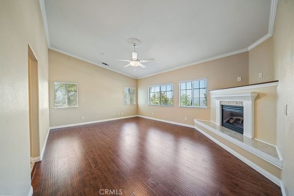 Empty room, Fireplace, Interior, Wood Texture Flooring