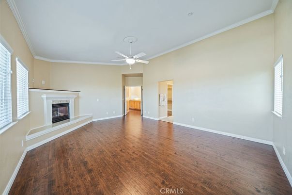 Empty room, Fireplace, Interior, Wood Texture Flooring