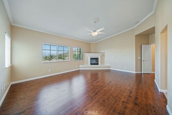 Empty room, Fireplace, Interior, Wood Texture Flooring