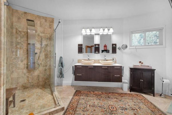 Bathroom, Dual Sink Vanities, Glass Shower, Interior