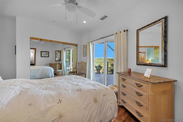 Bedroom, Interior, Recessed Lighting, Water, Wood Texture Flooring