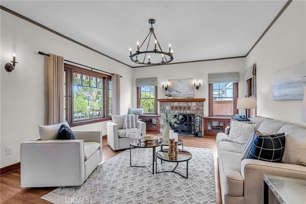Chandelier, Fireplace, Interior, Living room, Wood Texture Flooring