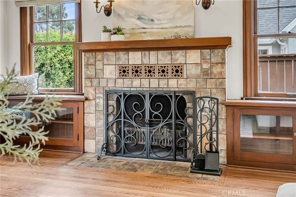 Fireplace, Interior, Wood Texture Flooring