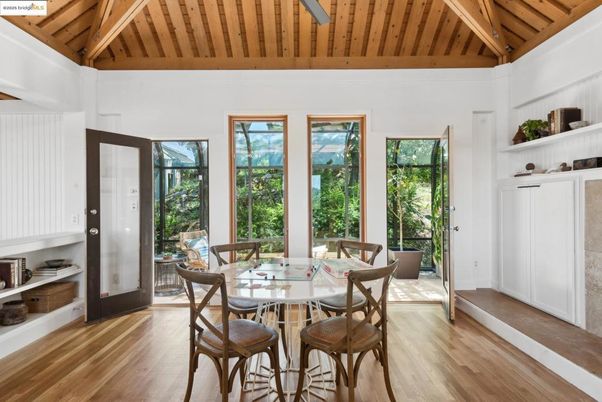 Dining room, Interior, Wooden Beams, Wooden Ceilings, Wood Texture Flooring