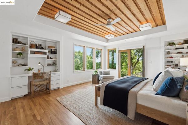 Bedroom, Home Office, Interior, Wooden Ceilings, Wood Texture Flooring