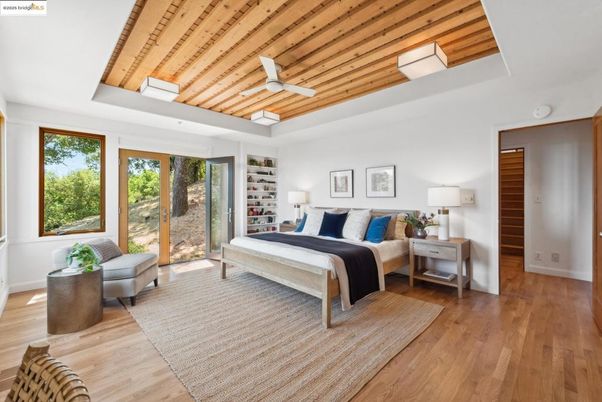 Bedroom, Interior, Wooden Ceilings, Wood Texture Flooring