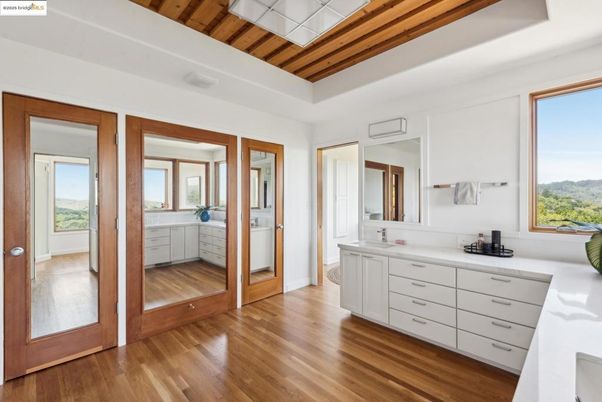 Bathroom, Interior, Wooden Ceilings, Wood Texture Flooring