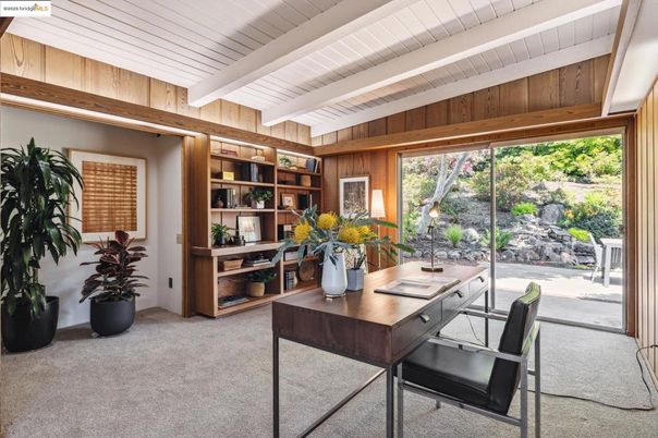 Home Office, Interior, Wooden Walls