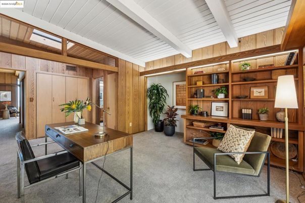 Home Office, Interior, Wooden Walls