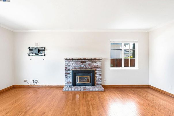 Empty room, Fireplace, Interior, Wood Texture Flooring