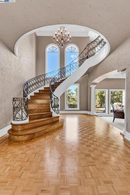 Chandelier, Interior, Wood Texture Flooring