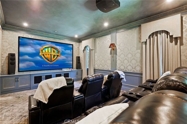 Home Theatre Room, Interior, Projection Screen, Recessed Lighting, Theatre Room