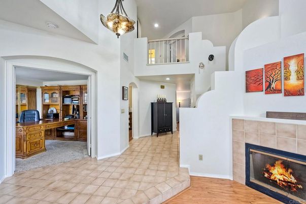 Fireplace, Home Office, Interior, Pendant Lights, Recessed Lighting