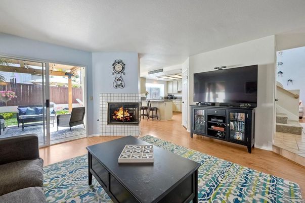 Fireplace, Interior, Living room, Wood Texture Flooring
