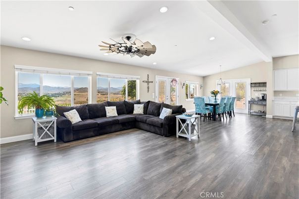 Dining room, Interior, Kitchen, Living room, Pendant Lights, Recessed Lighting, Wood Texture Flooring