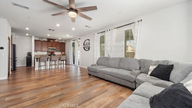 Interior, Kitchen, Living room, Recessed Lighting, Wood Texture Flooring