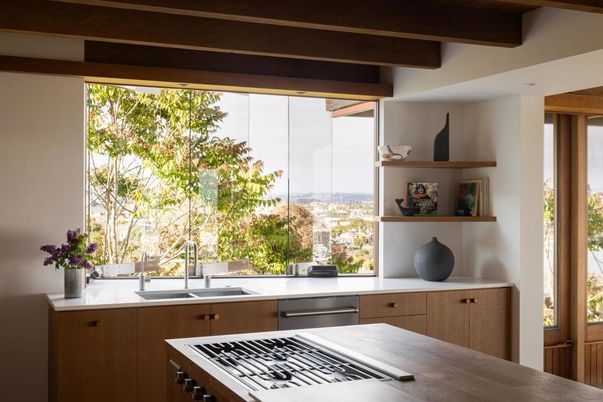 Interior, Kitchen, Stainless Steel Appliances, Wooden Beams