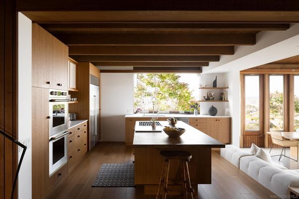 Interior, Kitchen, Stainless Steel Appliances, Wooden Beams, Wooden Ceilings, Wood Texture Flooring