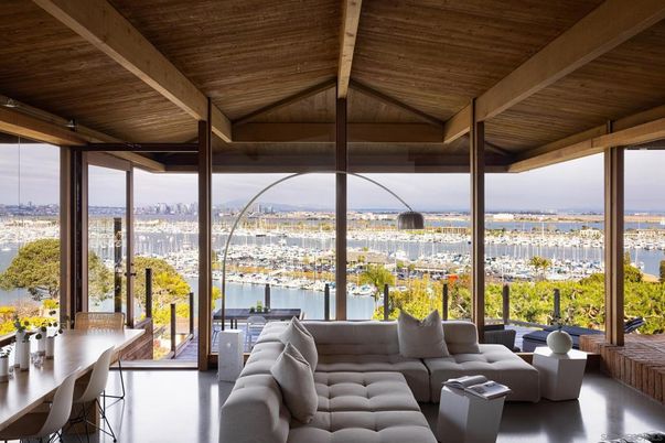 Interior, Living room, Water, Wooden Beams, Wooden Ceilings