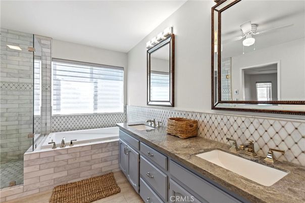Bathroom, Dual Sink Vanities, Glass Shower, Interior