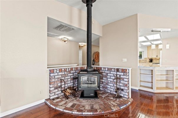 Fireplace, Interior, Wood Texture Flooring