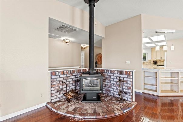 Fireplace, Interior, Wood Texture Flooring