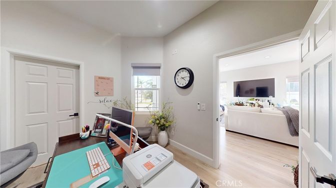Home Office, Interior, Living room, Recessed Lighting, Wood Texture Flooring
