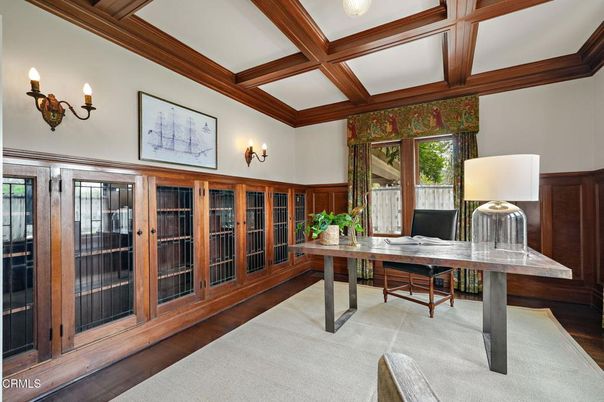 Home Office, Interior, Wooden Beams, Wood Texture Flooring