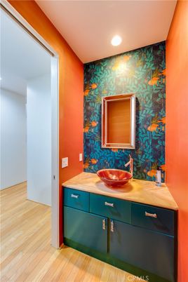 Bathroom, Interior, Recessed Lighting, Wood Texture Flooring