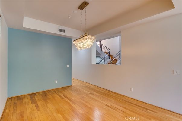 Chandelier, Empty room, Interior, Wood Texture Flooring