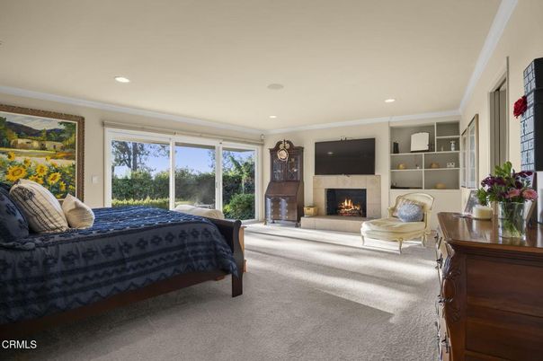 Bedroom, Fireplace, Interior, Recessed Lighting