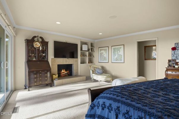 Bedroom, Fireplace, Interior, Recessed Lighting
