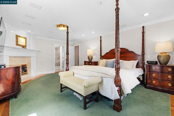 Bedroom, Fireplace, Interior, Recessed Lighting