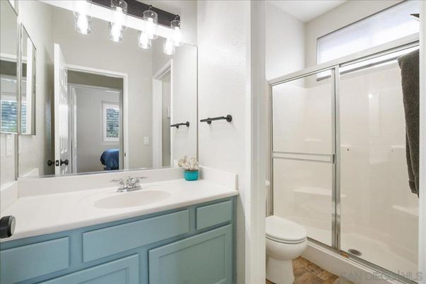 Bathroom, Glass Shower, Interior, Wood Texture Flooring