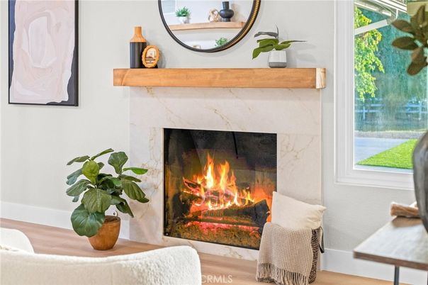 Fireplace, Interior, Wood Texture Flooring