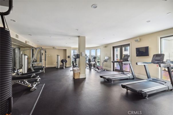 Fitness Equipment, Gym, Interior, Recessed Lighting
