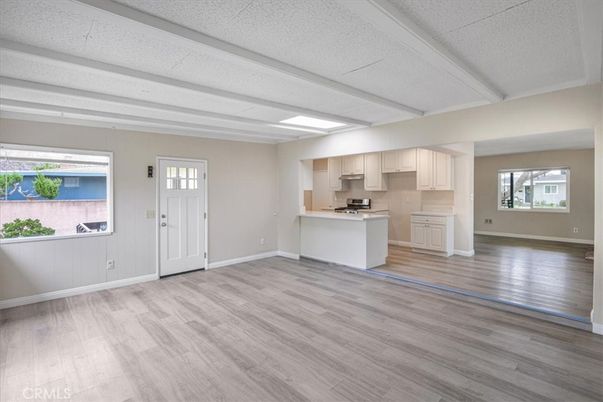Empty room, Interior, Kitchen, Wood Texture Flooring