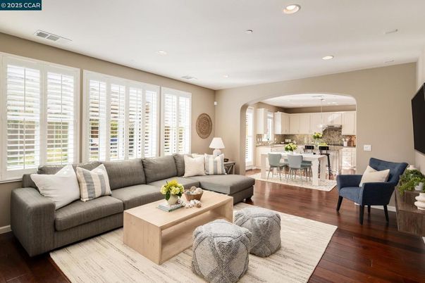 Dining room, Interior, Kitchen, Living room, Pendant Lights, Recessed Lighting, Wood Texture Flooring