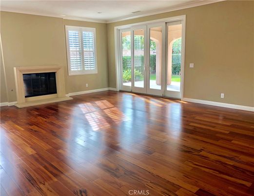 Empty room, Fireplace, Interior, Wood Texture Flooring